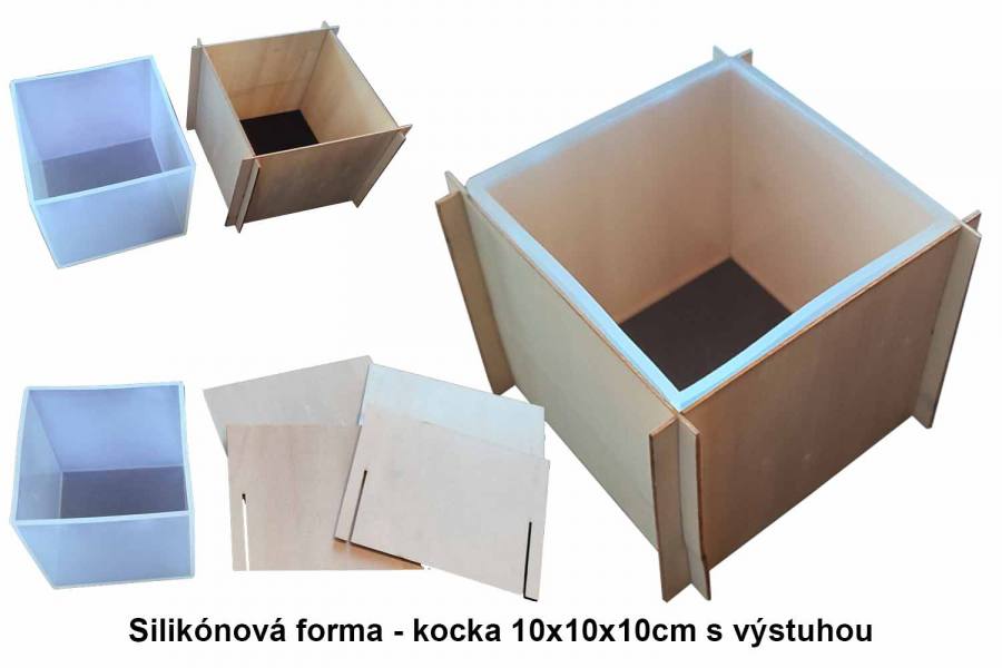Silikónová forma - kocka 10x10x10cm