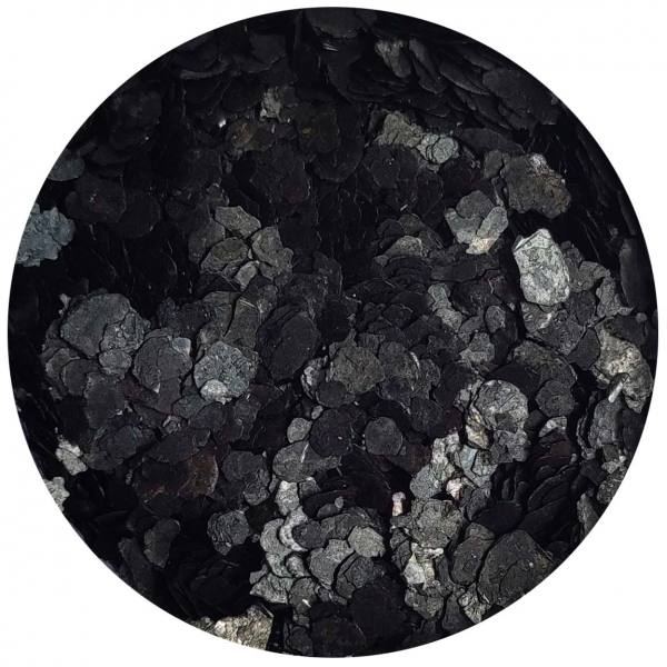Metalické chipsy čierna perleť 100g