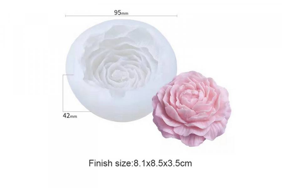 5050-Silikonová forma ruža 9,5x4,2cm