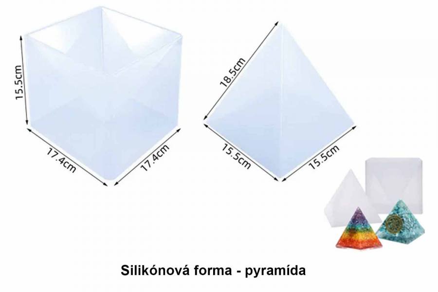 Silikonova forma velka pyramida - 2 dielny set